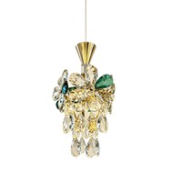 Lustre en cristal d'inspiration vintage haut de gamme, luminaire LED pour salon, chambre à coucher, salle à manger, hôtel, villa, café