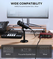 Microphone dynamique professionnel à gain élevé PD100 avec 132 dB SPL pour interview en extérieur, performance sur scène