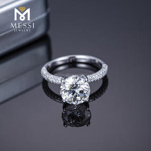 Anello Solitario Messi Gems MSR-312 in Oro Bianco 18K, Ultimo Modello Elegante per Fidanzamento Femminile, Anello con Diamante Creato in Laboratorio HPHT - Product Image 6