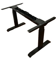 Colonne de levage électrique moderne pour bureau assis-debout, réglable en hauteur, avec pieds excentriques extensibles, double moteur