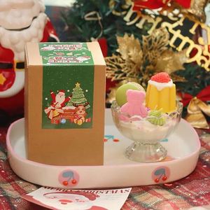 Factory Custom Box Christmas Ice Cream Shape Scented Soy <b>Wax</b> <b>Candle</b> Exquisite Design for Handmade Aromatherapy Soy <b>Wax</b> <b>Candle</b> - Product Image 1