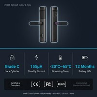 Serrure de porte intelligente pour hôtel en gros avec WiFi, LoRa, 4G, BLE, RF433 pour système de gestion de propriétés (appartements, campus)
