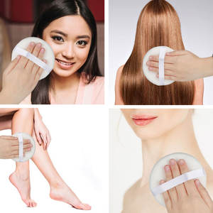 Personalizado suave diámetro 11,5 Cm redondo grande blanco algodón cuerpo cara terciopelo <span class=keywords><strong>Jumbo</strong></span> maquillaje <span class=keywords><strong>polvo</strong></span> Puff para <span class=keywords><strong>polvo</strong></span> suelto - Product Image 4