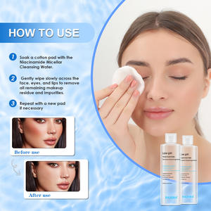 Démaquillant doux pour soins de la peau de marque privée 250 ml Niacinamide <span class=keywords><strong>Eau</strong></span> minérale de source chaude Nettoyage sans alcool pour - Product Image 5