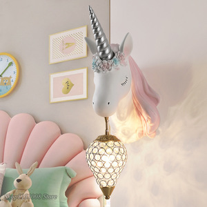 <span class=keywords><strong>Lampada</strong></span> da Parete LED Unicorno Nordica Semplice e Adorabile, <span class=keywords><strong>Lampada</strong></span> da Comodino per Camera da Letto, Applique Creativa Rosa per Ragazze, <span class=keywords><strong>Lampada</strong></span> Unicorno Cartoon - Product Image 1