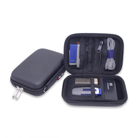 Casing penyimpanan EVA Hard Shell yang dapat disesuaikan | Organizer portabel untuk Earphone, kabel Data, Drive USB & Aksesori Digital