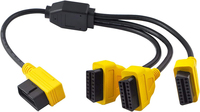 Grosir OBD2 konektor kabel Universal mobil OBD 2 adaptor 1 ke 3 kawat pemisah 16pin OBDII kabel ekstensi laki-laki ke Perempuan