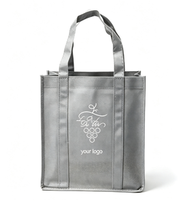 Sac à vin en toile de coton non tissé de haute qualité, recyclable et durable, pour 6 bouteilles - Product Image 4