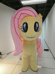 Disfraz Inflable de Fluttershy de 2 m, Mascota Inflable Corredora, Disfraz de Mascota de Piel de Caballo Inflable para Fiestas - Product Image 6