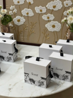 Boîte à cosmétiques portable personnalisée, petite boîte à parfum, à rouge à lèvres, à huiles essentielles, en carton, avec tiroir coulissant, pour le rangement des cosmétiques et de l'aromathérapie, boîte cadeau