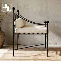 Fauteuil d'appoint moderne et simple pour salon de villa, chaise de loisirs pour chambre d'hôtel, fauteuil de luxe rembourré en tissu avec structure métallique, mobilier.