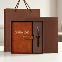 Carnet en cuir PU avec logo personnalisé, gravure personnalisable, journal d'affaires, ensemble de carnets haut de gamme