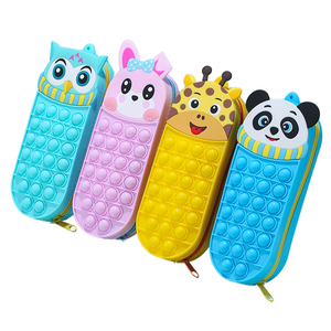 Estuche de Silicona con Diseño de Animales, Estuche de Lápices con Burbujas Antiestrés para Niños y Estudiantes, Estuche de Lápices con Forma de Animal - Product Image 1