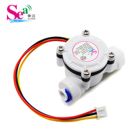 Capteur de débit d'eau ZJ-S402B SEA Dijiang avec compteur de 2280 impulsions 0,3-6 LPM OEM de qualité alimentaire POM à effet Hall 24V Débitmètre à turbine