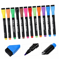Marqueurs magnétiques multicolores pour tableau blanc avec effaceur, pour le dessin des enfants, le graffiti, le bureau et l'enseignement (vente en gros)