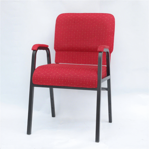 Sillas de Iglesia Modernas Acolchadas Rojas Apilables de Metal Usadas para Eventos, Alquiler de <span class=keywords><strong>Iglesias</strong></span>, Mobiliario de Teatro - Product Image 1
