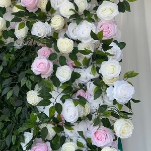 Muro de Flores Artificiales en Oferta, Rollo de Tela Verde con Flores de Milán, Decoración para Bodas y Eventos, Flores Artificiales - Product Image 2