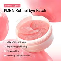 Masque Hydrogel au Collagène PDRN de Saumon Marque Privée pour Réduire les Poches et les Cernes, Patchs Oculaires en Gel Rose et Or