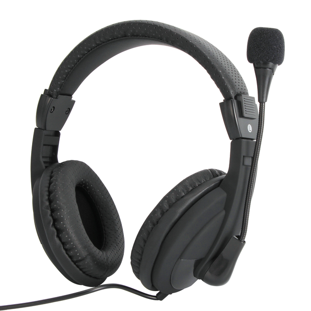 Customized USB Wired Headphone Calling Headset with Microphone Mute Button for Business Office Call Center