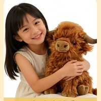 Vente directe fabricant – Peluche personnalisée de vache des Highlands écossaise brodée, super douce, pour anniversaire, en PP