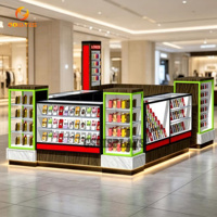 Kiosque de vente portable en bois personnalisé pour téléphones portables, présentoir de centre commercial, idées d'accessoires pour téléphones mobiles