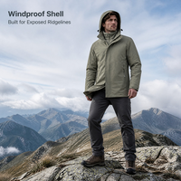 Veste à capuche 3 en 1 pour couple, doublure polaire amovible, manteau thermique coupe-vent pour la randonnée, le camping, l'hiver et les activités de plein air