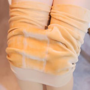 Pantaloni da donna a compressione in lana calda di agnello invernale <span class=keywords><strong>Leggings</strong></span> a vita alta in <span class=keywords><strong>velluto</strong></span> spesso in tessuto <span class=keywords><strong>nero</strong></span> a maglia Sexy resistente al freddo - Product Image 1