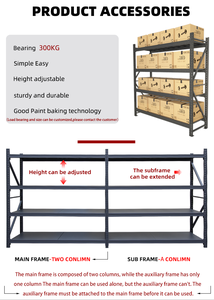 פושאן RUNDA 200KG אחסון מתלה אור החובה סגנון באיכות גבוהה חסון מחסן מדפים עמיד מפעל מדף rz - Product Image 3