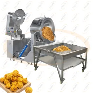 Automatic Heavy Duty Electric Popcorn Maker Commercial Large Production Pop Corn Line Big Industrial Popcorn Making Machine