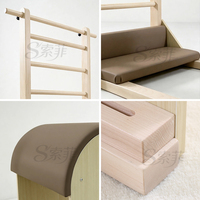 Baril d'escalier Pilates en bois durable, portable et écologique pour exercices et entraînements de yoga, direct usine