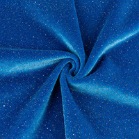 Listo para enviar terciopelo coreano estampado en caliente falda de tela de terciopelo dorado vestido de moda estrella polvo brillo tela de felpa