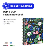 Agenda personnalisé à couverture rigide avec fermeture à cadenas, couverture en PVC/tissu/PP, reliure spirale, logo personnalisé imprimé, pour étudiants et bureau, cadeau avec ensemble de stylos