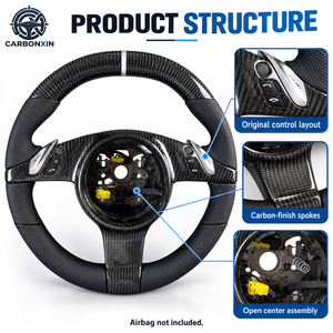 Volante para Porsche Cayenne Macan Panamera Boxster Coupe para gt4 958 92a 997 987 993 957 95b 981 911 718 992-Sin Airbag - Product Image 6