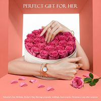 27 Roses Éternelles en Boîte Ronde – Fleurs Préservées (Rose et Blanc) du Yunnan – Cadeau Idéal pour Anniversaire, Fête des Mères, Saint-Valentin