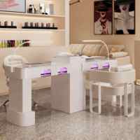 Ensemble de meubles de manucure fournisseur de table à ongles pour grands tiroirs armoire de station à ongles de table de lampe de gel de manucure