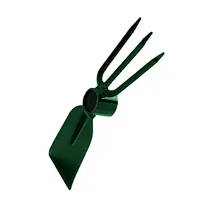 Best quality steel painted green hoe square and trident with round eye customizable for farming
