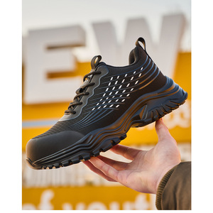 Chaussures de sécurité d'hiver pour hommes et femmes, à lacets, antidérapantes, en maille, basses, légères, respirantes, décontractées, pour le travail - Product Image 2