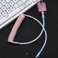 Kabel Data Tahan Lama Kabel Pengisi Daya Mobil Kabel Pengisi Daya Berwarna dengan Jalinan Fishnet Tipe c ke c Kabel USB Mobil Spring CarPlay untuk Ponsel