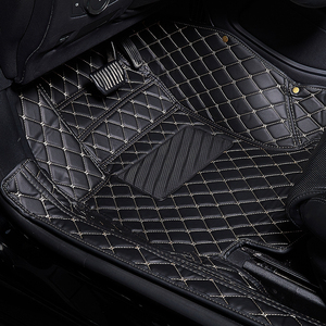 แผ่นรองพื้นรถยนต์หนังกันน้ำดีไซน์ใหม่สำหรับอัลเมร่า/ออริออน ทำความสะอาดง่าย ทนทาน ครบชุด - Product Image 4