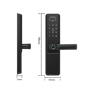 Akıllı alüminyum alaşım akıllı kapı kilidi parmak izi şifre Wifi Tuya kapı zili kamera kilidi için ahşap kapı - Product Image 6