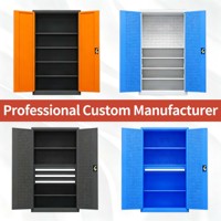 Armoire à outils robuste avec étagères fixes pour atelier de réparation automobile