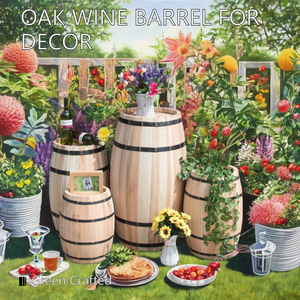 Baril à <span class=keywords><strong>vin</strong></span> en bois de sapin fait à la main, style Art déco, grain de bois naturel, 100 cm, non traité, forme de chêne, pour décoration de mariage, bar, fête - Product Image 2