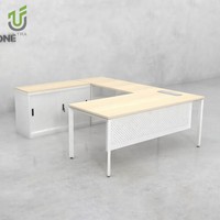 IULTRA 2025 Bureau de direction de style moderne Table de gestion en forme de L durable avec gestion intelligente des câbles Assemblage facile
