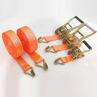 Sangles d'arrimage de cargaison de 2 pouces de haute qualité sangle d'arrimage à cliquet en polyester avec double crochet en J pour élingues de ceinture de camion