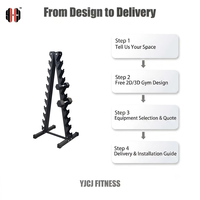 Soporte para diez pares de mancuernas, tipo A, con múltiples niveles, almacenamiento de doble cara y base reforzada para gimnasios comerciales