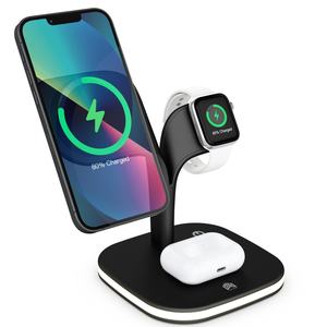 Cargador Inalámbrico Mágico 3 en 1, Estación de Carga Inalámbrica de 15W para Múltiples Dispositivos, Base de Carga Rápida para iPhone 12 13 - Product Image 2