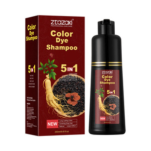 Shampoo Colorante al Ginseng 250ml, Tinta Permanente Nera per <span class=keywords><strong>Capelli</strong></span>, Copre al 100% i <span class=keywords><strong>Capelli</strong></span> <span class=keywords><strong>Bianchi</strong></span>, per Uso Domestico - Product Image 5