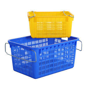 Cajas de Almacenamiento Apilables y Encajables de Malla Metálica para Agricultura, Frutas y Verduras, con Asas Industriales - Product Image 3