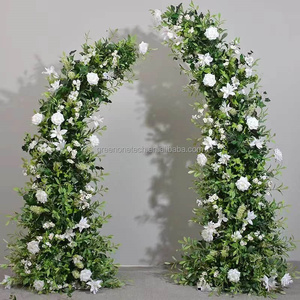 GOG009 Vente en gros déco mariage <span class=keywords><strong>marine</strong></span> <span class=keywords><strong>bleu</strong></span> royal violet soie artificielle arc floral or <span class=keywords><strong>rose</strong></span> suspendus boules de fleurs paquet - Product Image 2