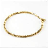 Bracelets tendance en acier inoxydable pour hommes et femmes, plaqué or 18 carats, avec panier de fleurs géométriques, à la mode
